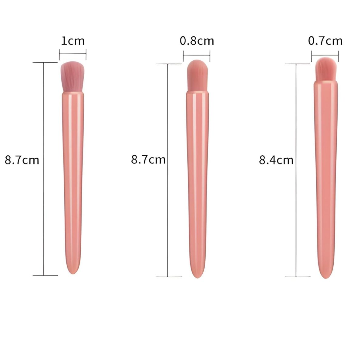 Kahan Travel Size Makeup Brushes Set Mini Makeup Brushes, Small Complete Function Cosmetic Brushes Kit with Case and Mirror Perfect for On The Go, 5PC (Mini Pink) - Image 5