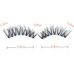 MAYCREATE® 5 Pairs Beauty Makeup Handmade Messy Cross Style False Eyelashes, Reusable Natural Fluffy Faux Lashes, Thick Long 15mm, Soft Comfortable No Glue Needed, Black Synthetic Fiber, Green - Image 2