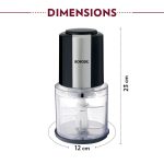 Borosil Chef Delite 300 Watts Electric Chopper for Kitchen, Twin Blade Technology, 600 ml 'chop-n-store' plastic bowl with lid, Vegetable Chopper, Cutter, Chop, Mince, Dice, Whisk, Blend - Image 3