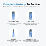 Gleva 8 Pcs Brush Set With Pouch, Makeup Brushes Premium Synthetic Kabuki Foundation, Concealers, Eye Shadows Professional Blush, Face Powder, Highlighter, Contour, Blending Eyeliner (Pink) - Image 5