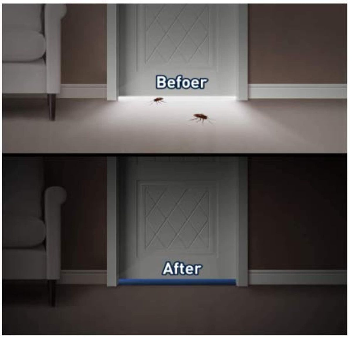 Radiant™ Door Bottom Sealing Strip Guard for Home (Size- 39 inches) (Pack of 3) (Brown) - Image 5