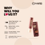 MARS Creamy Matte Long Lasting Lipstick for Women | Creamy Lipstick | Single Swipe Application | Smooth & Light Weight (3.2 gm) (12-Khoobsurat Kuchipudi) - Image 4