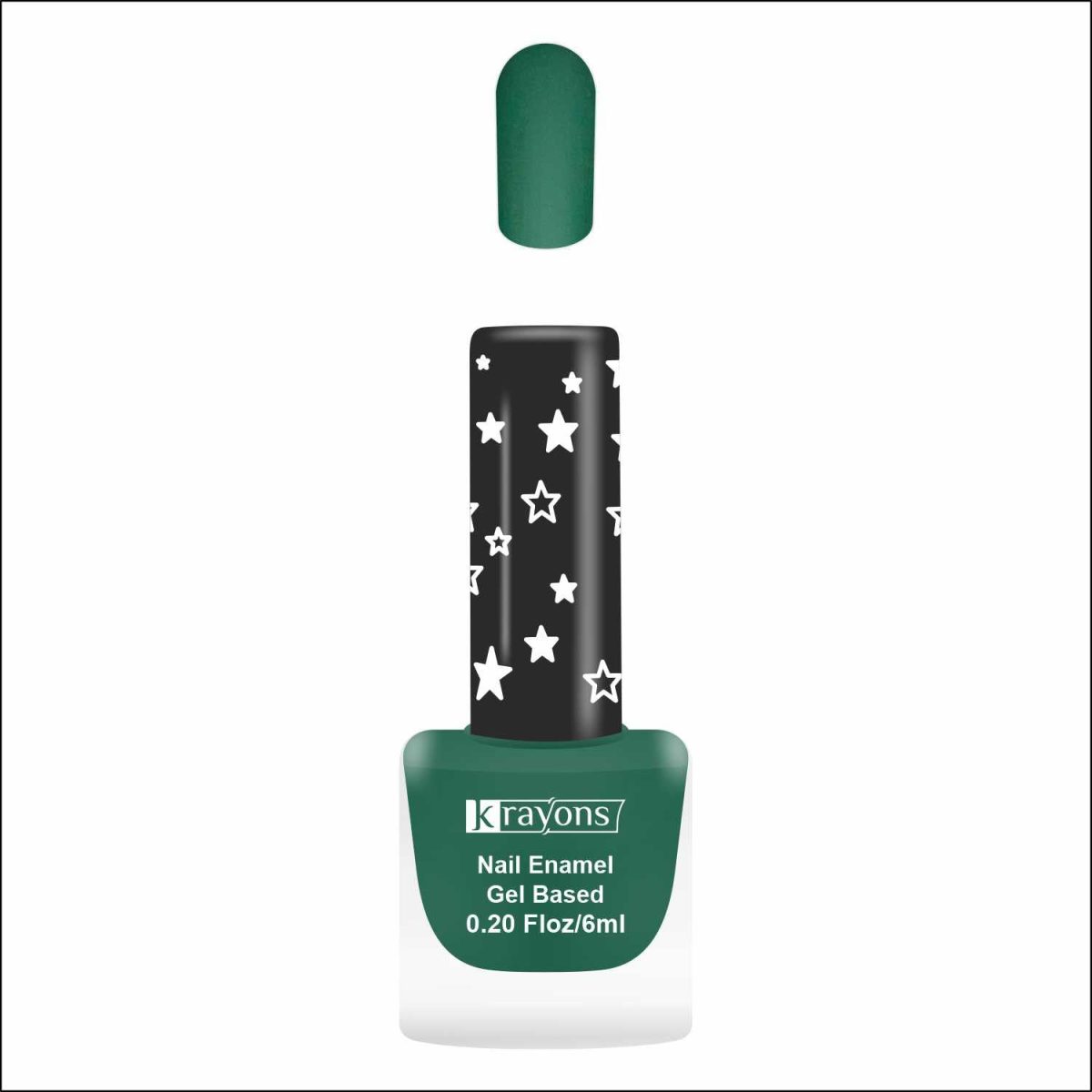 Krayons Cute Super Matte Finish Nail Enamel, Quick Dry, Smooth Finish, LongLasting, 6ml (Forest Green Matte) - Image 4