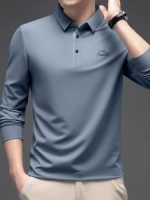 IndoPrimo Men Plain Polo Collar T Shirt Casual Embroidered T Shirt for Men Full Sleeeve - Image 2
