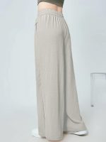 GRECIILOOKS Textured Trousers for Women | Women Loose Fit Trousers | Women's High-Waisted Pant | Women Trousers Pants | Korean Trousers for Women - Image 2