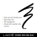 LAKMÉ Eyeconic Insta Cool Pencil, Glossy Kajal|| Black|| 0.35 G - Image 5