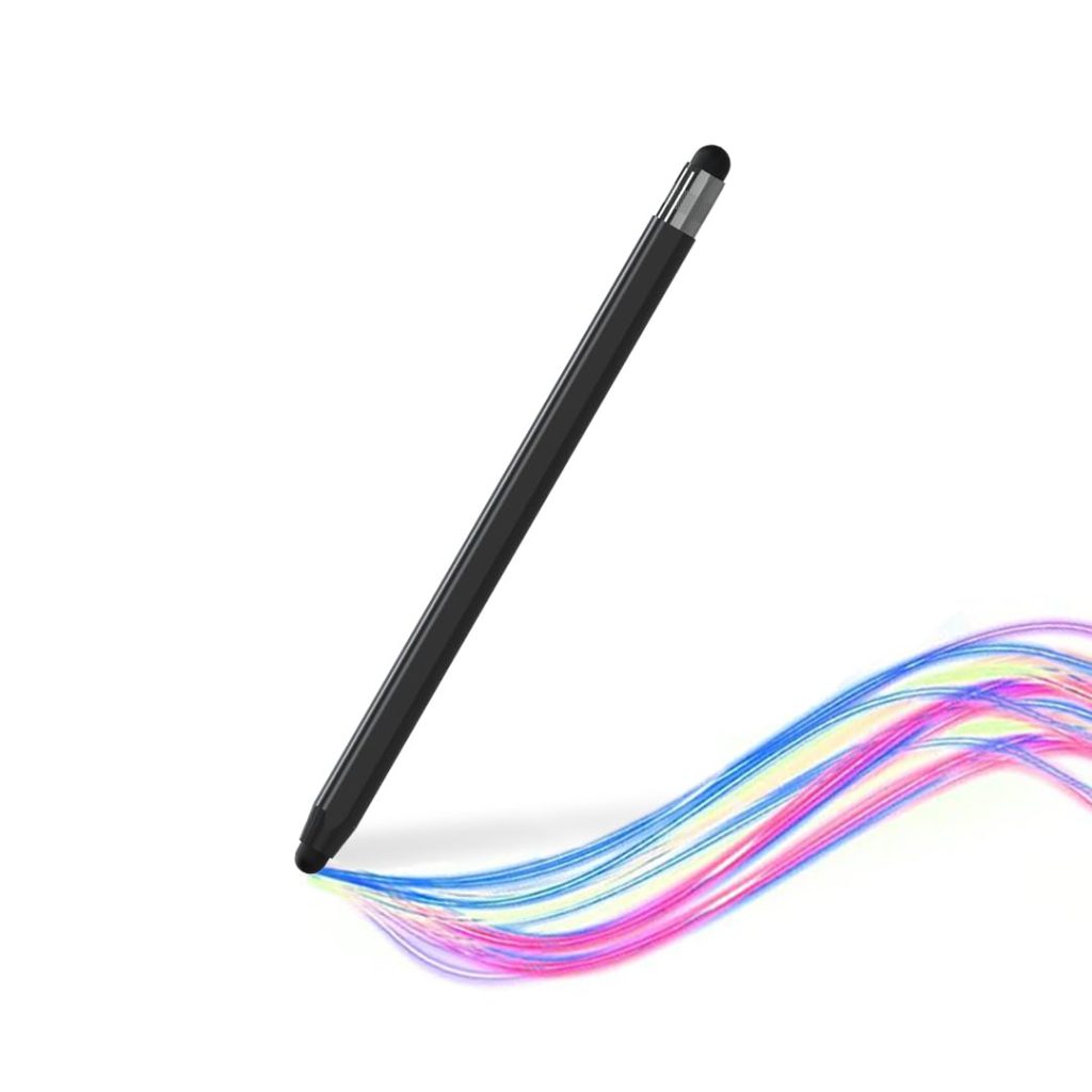 Elfora 2 in 1 Tablet Stylus Pen for All Touch Screens Devices | Fine Point Tip | High Sensitivity & Precision Capacitive Pen with Compatible for iOS, Android, and Windows – Black