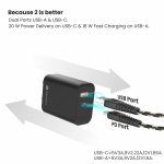Portronics Adapto 45 22.5 W Mobile Charger Adapter with Dual Port (USB A + PD Type C), Fast Charging, Short Circuit Protection, Wide Compatibility (Black) - Image 7