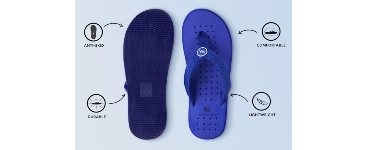 Neeman's Eco Flip Flops for Men | Comfortable Outdoor Indoor Fashionable Slippers for Boys | Rubber Flat Slip On Flexible | Everday Comfort | Lightweight Soft Chappal - Image 6