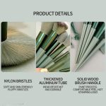 Makeup Brush Set With Soft Fluffy Cosmetic Makeup Brush 08 pcs + Blender Sponge Puff 1 Pcs(code-08) - Image 4