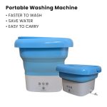 Washing Machine Portable Mini Foldable Washer and Spin Dryer Small Foldable Bucket Washer for Camping RV Travel Small Spaces Lightweight and Easy to Carry (1.5 KG) - Image 5
