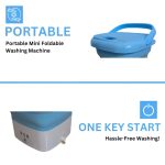 Washing Machine Portable Mini Foldable Washer and Spin Dryer Small Foldable Bucket Washer for Camping RV Travel Small Spaces Lightweight and Easy to Carry (1.5 KG) - Image 6
