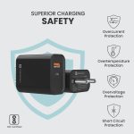 Portronics Adapto 45 22.5 W Mobile Charger Adapter with Dual Port (USB A + PD Type C), Fast Charging, Short Circuit Protection, Wide Compatibility (Black) - Image 2