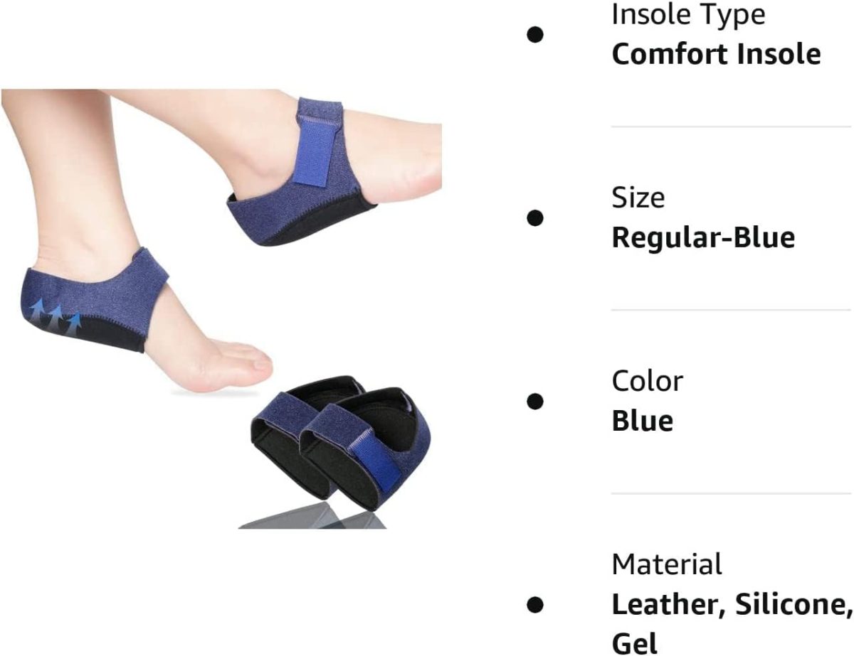 Gel Heel cups Silicon Heel Pad for Heel Ankle Pain, Heel Spur Shoe Support Pad for Men and Women Shock Cushion Pad for Heels Cushion Heel Blue (GEL PAD BLUE PAIR) - Image 7