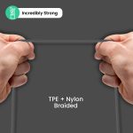 Portronics Konnect L 60W PD Type C to Type C Mobile Charging Cable, 1.2M, Fast Data Sync, Tangle Resistant, TPE+Nylon Braided(Grey) - Image 4