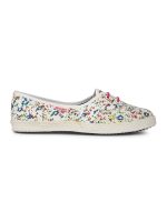 Bata Women’s Casual Ballerina Daisy - Trendy Silver White Flats for Everyday Style - Image 3