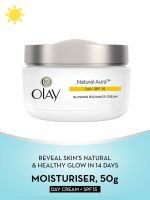 Olay Natural Aura Day Cream with SPF 15 | Glowing Radiance Cream | With Niacinamide and Vitamin E | Normal, Oily, Dry, Combination Skin | 50g - Image 2