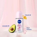 NIVEA Pearl and Beauty 50ml Deo Roll On | With Pearl Extracts & Avocado Oil| 72 H Smooth & Beautiful Underarms | 0% Alcohol | For Women - Image 5
