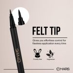 MARS City Stroke Charming Eyes Matte Liquid Eyeliner | Long-Lasting | Smudge Proof Eye Liner | Felt Tip For Precise Application | Quick Drying Formula (1Ml) (04-Black) - Image 5