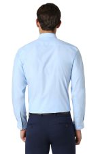 Peter England Men's Everday Regular Fit Solid Shirt | Cotton Rich | 5-Pin Pocketing - Image 3