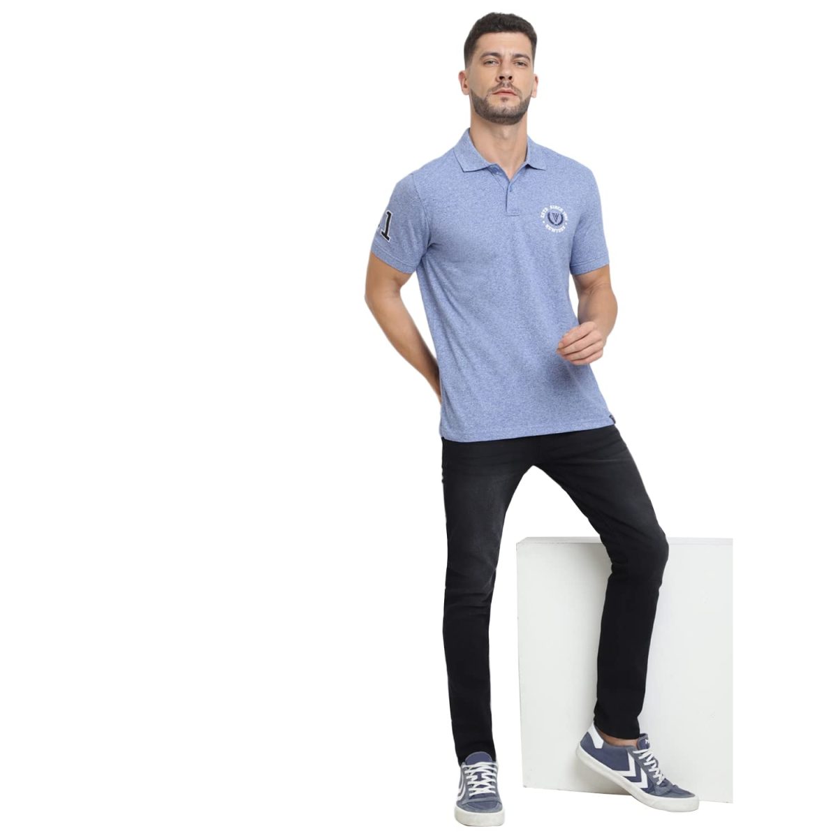 Van Heusen Men's Cotton Regular Fit T-Shirt - Image 4