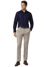 Peter England Men's Cotton Slim Fit Ditsy Printed Full Sleeve Shirt - Image 4