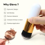 Gleva Powder and Foundation Makeup Brush Flawless Application for Liquid, Cream, and Powder Makeup Blending – Soft, Dense Bristles for Smooth, Even Coverage Multitasking Travel Brush - Image 3