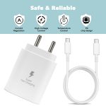 25W Super Fast Charger Adapter & Type C Cable Compatible with Samsung Galaxy S25, S24, S23, S22, S21(Ultra/Fe), M35, M15, M06, M05, M56, A55 5G, A35 5G, A15, F15, F14(Z/S/A/M/F Series) - Image 2