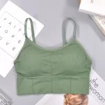 Texello Women's Cotton Wire-Free Full Coverage Lightly Padded Sports Bra - Comfortable & Supportive Everyday Wear - Pack of 3 (Size- XS, Black, White, Green) - Image 4