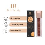 Dusk Beauty Feather Stay Liquid Lipstick, Transfer-Proof Liquid Lipstick, Lightweight Formula, Matte Finish, lipstick for dusky skin tone (Truffle Twilight, 4 ml) - Image 4