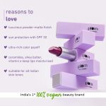 Plum Velvet Haze Matte Lipstick with SPF 30 | Powder Matte Finish | Highly Pigmented | With Ceramides | 12 Comforting Cocoa - Image 11