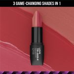 Staze 9To9 3 In 1 Matte Lipstick | 3 Unique Shades In 1 | 12 HRS Long Lasting, Transferproof | Non-Drying Formula With Intense Color Payoff | 03 Caramel Rose | 3.8 G - Image 2