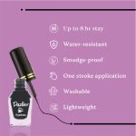 Dazller Eyeliner, 6.5mL (Pack of 3), Black, Velvet Matte, Washable, Water-resistant, Smudge-proof - Image 5