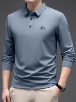 IndoPrimo Men Plain Polo Collar T Shirt Casual Embroidered T Shirt for Men Full Sleeeve - Image 4