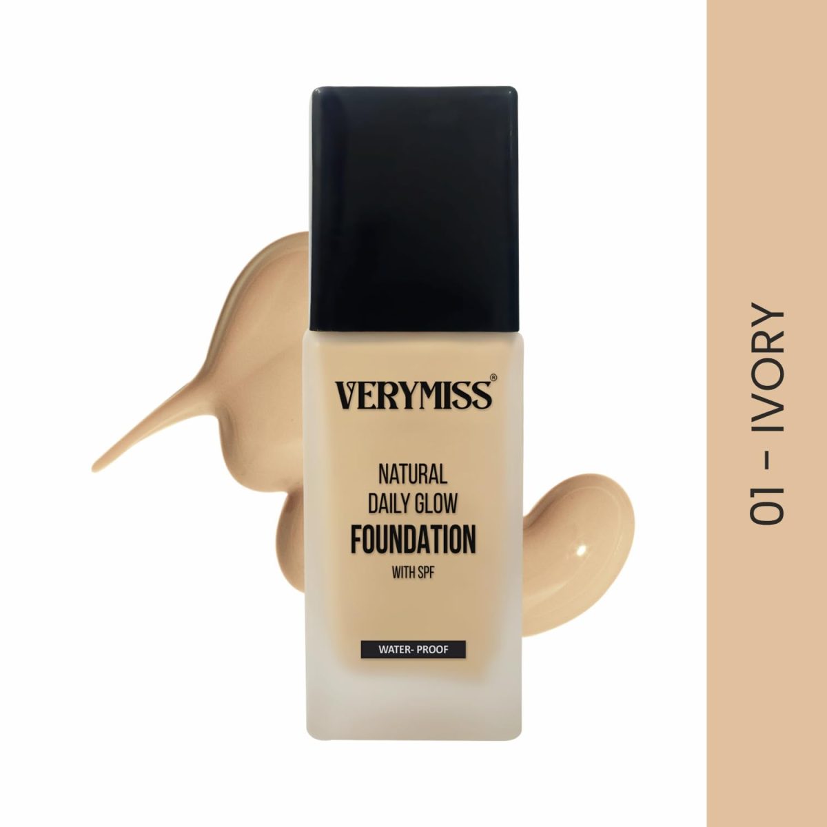 VERYMISS Daily Glow Liquid Foundation 30Ml I 01 Ivory I Smooth Application I Full Coverage Blendable I Normal To Oily Skin I Vegan I Best Foundation For Women,Natural,1 Count - Image 2