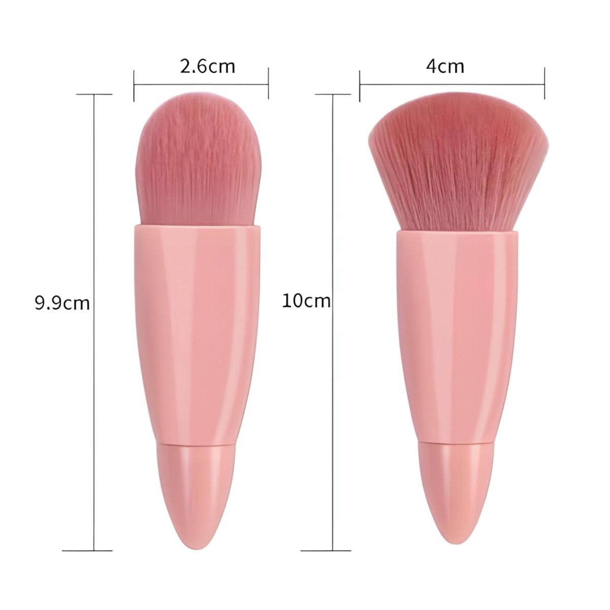 Kahan Travel Size Makeup Brushes Set Mini Makeup Brushes, Small Complete Function Cosmetic Brushes Kit with Case and Mirror Perfect for On The Go, 5PC (Mini Pink) - Image 4