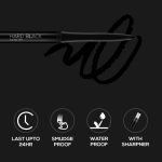 RENEE Hard Black Kajal Pen with Sharpener | 24 Hrs Stay | Long Lasting | Super Black Kajal Pencil | Matte Finish & Rich Color Payoff | Smudge & Water Proof | One Swipe Application Formula | 0.35gm - Image 5