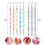 Kreni 5 PCS Dotting Pen Tool Dot Paint Manicure kit with 3 PCS Nail Painting Brushes, Professional Nail Art Brushes- Nail Art Brush Pen,Nail Art Design Tools - Image 5