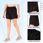 Oysters Women’s 2 in 1 Running Skirt Shorts Quick Dry Gym Athletic Workout Shorts for Women - Image 3