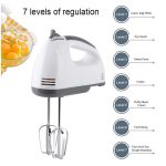 BrenzaFab 260W Electric Hand Mixer | Hand Blender | Egg Beater | Cake Maker | Beater Cream Mix | Food Blender | Whipping Cream, Kitchen Beating Eggs Cake With 7-Speed - Image 6