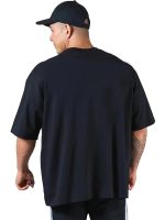 Veirdo® Oversized Baggy Fit Drop Shoulder Half Sleeves Round Neck Solid Pure 100% Cotton T-Shirt for Men (Available in White, Black, Mustard, Maroon, Green, Lilac, Navy, Red Color) - Image 3