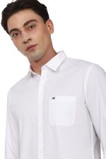 Peter England Men's Slim Fit Full Sleeve Cotton Solid Casual Shirt with Pocket - Image 3