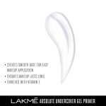 Lakme Absolute Under Cover Gel Face Primer, Transparent Makeup Primer to Prep Skin for Smooth & Long Lasting Makeup - Moisturizing Makeup Base, 30 g - Image 6