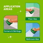 Scotch-Brite Bathroom Brush with abrasive scrubber for superior tile cleaning (Green,Pack of 1) - Image 4