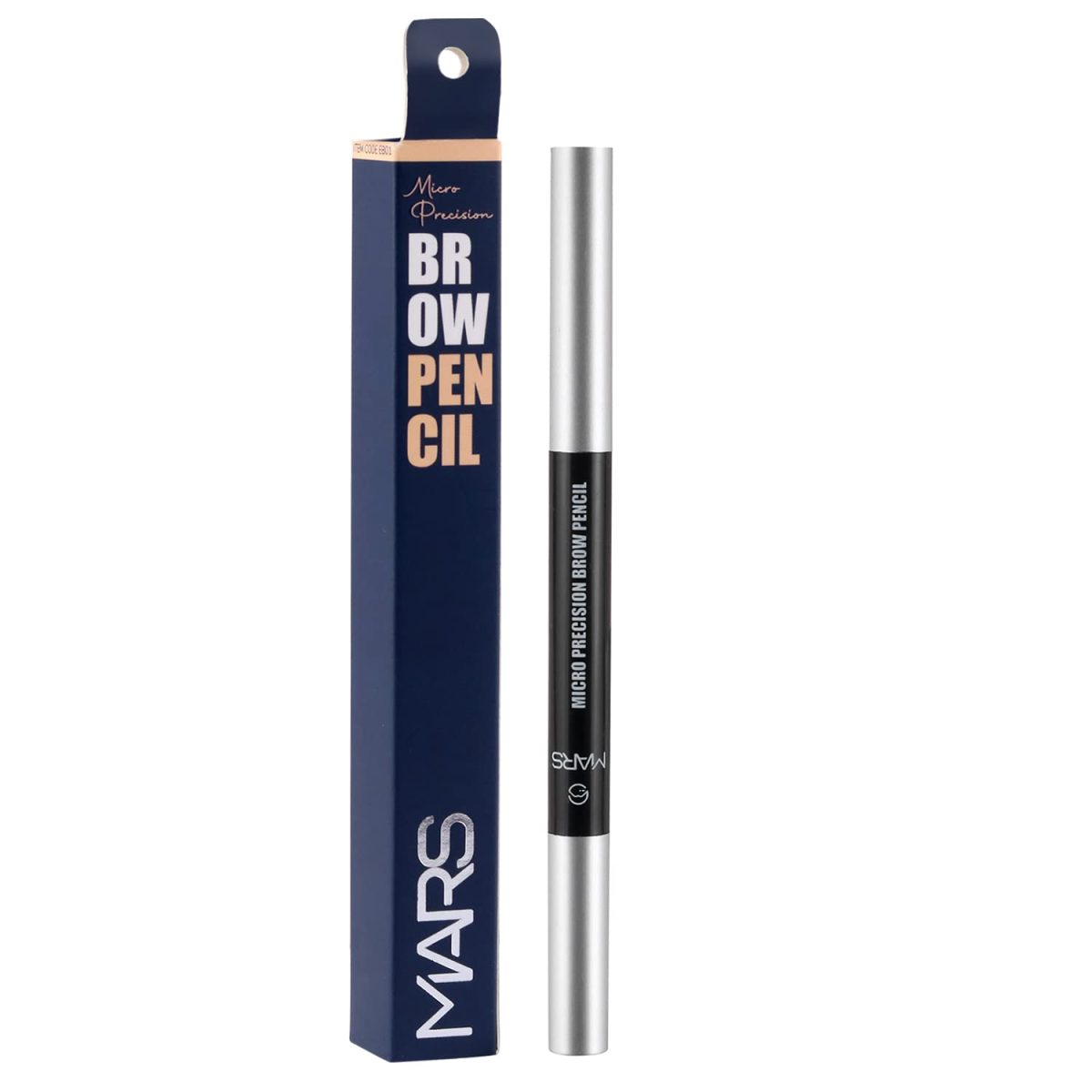 MARS Micro Precision Brow Pencil with spoolie | Retractable & Easy Glide | Long Lasting & Natural finish (0.4 g) (Black) - Image 7