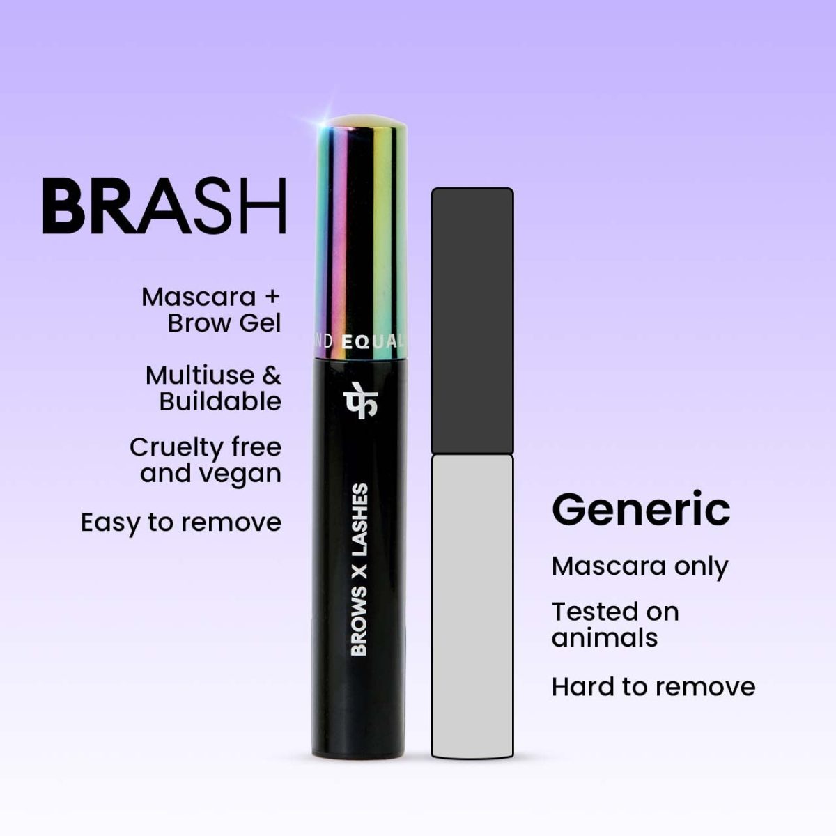 FAE Beauty 2-in-1 Volumising Mascara & Brow Gel | Lengthening & Buildable Formula | Easy To Remove | For All Genders | For Lashes & Brows | Vegan (Dark Brown) - Image 7