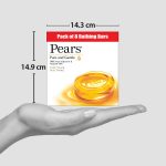 Pears Pure & Gentle Soap Bar (Combo Pack of 8) - With Glycerin for Soft, Glowing Skin & Body, Paraben-Free Body Soaps For Bath Ideal for Men & Women - Image 7