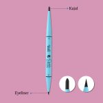 Glam21 Double Drama Kajal + Eyeliner Duo | Dramatic black pigment | Smudge proof| Waterproof| Matte finish| Long lasting upto 48 Hours| Creamy Formula| Intense color| Black - Image 6