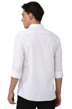 Peter England Men's Slim Fit Full Sleeve Cotton Solid Casual Shirt with Pocket - Image 5