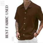 MiraMichi Men's Slim Fit Half Sleeve Polycotton Casual Shirt - Solid Pattern, Hip Length, Ideal - Image 2